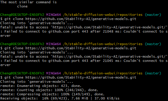 解决stable-diffusion-webui 下载 stable-diffusion-stability-ai不了问题
