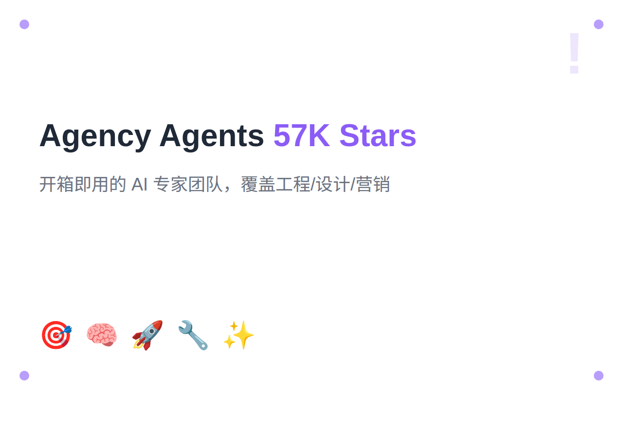 GitHub 57K Stars！Agency Agents：一个开箱即用的 AI 专家团队