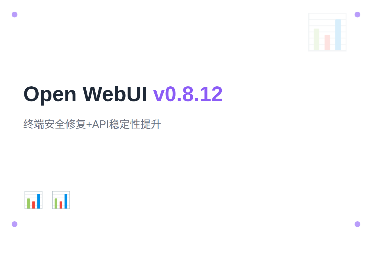 Open WebUI v0.8.12：终端安全修复 + API 稳定性提升